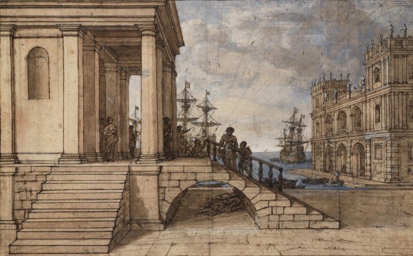 Two Palaces with St. Alexis by Claude Lorrain
